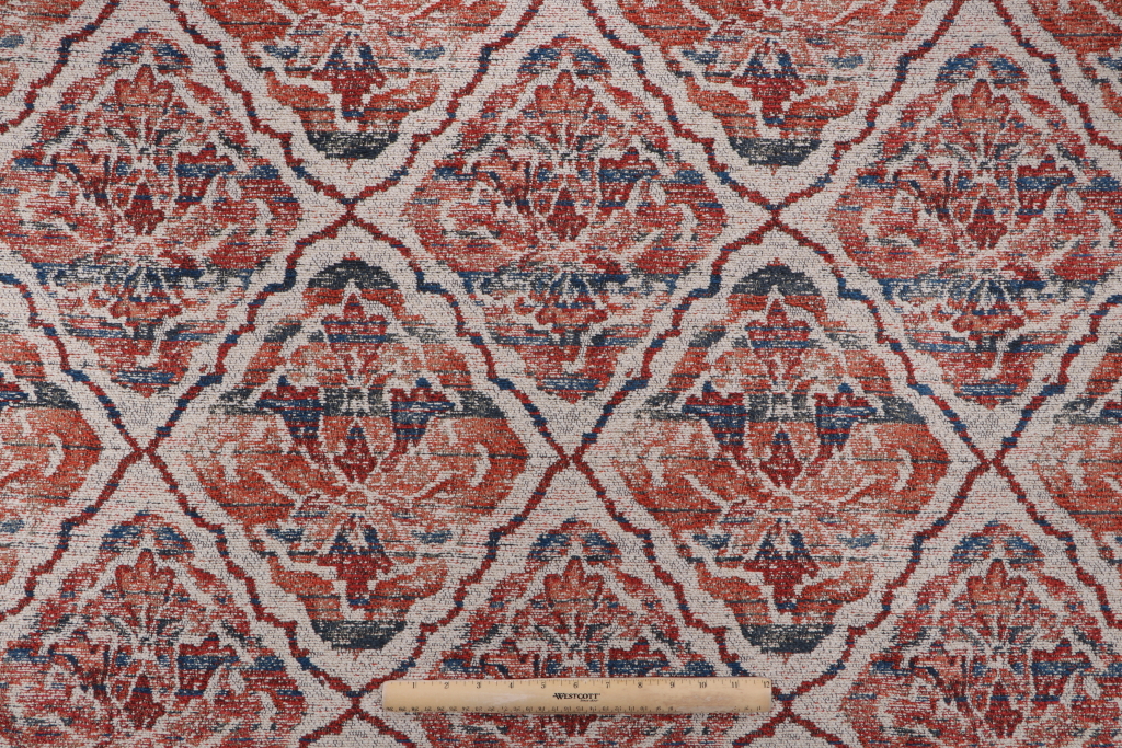 Valdese Weavers Palamon Woven Chenille Upholstery Fabric in Ember