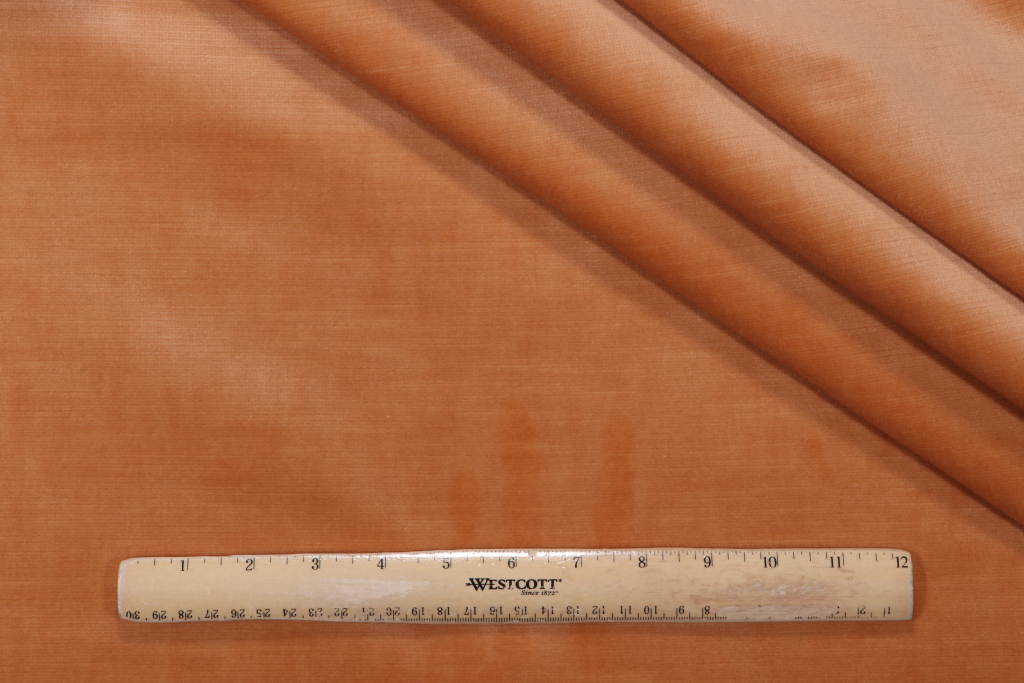 6.38 Yards Scalamandre Alexandre Velvet Upholstery Fabric in Melon
