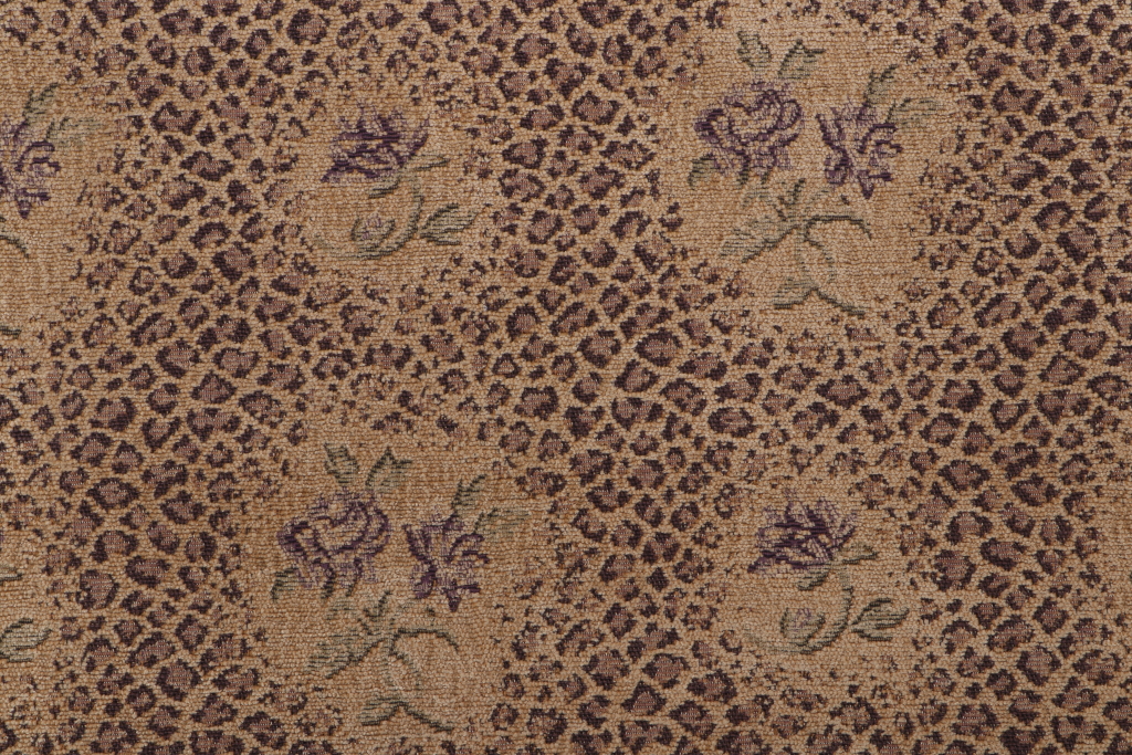 5.63 Yards Scalamandre Leopard Rose Washed Woven Chenille Upholstery