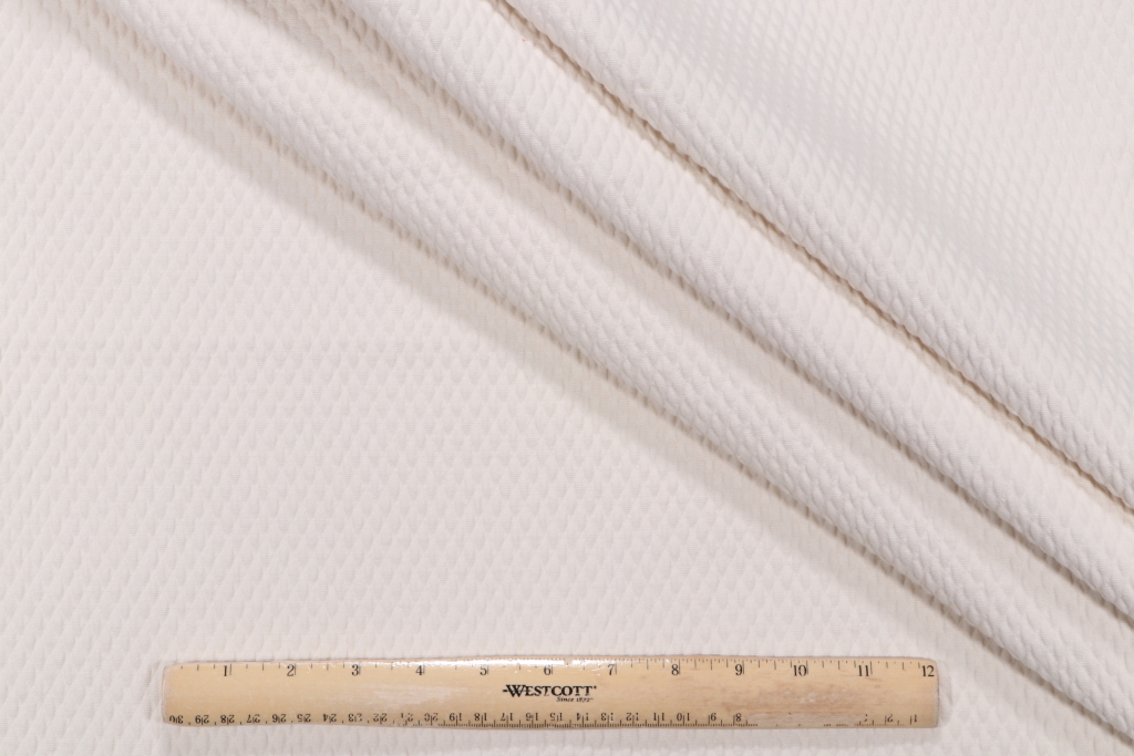 1 Yard Washed Diamond Matelasse Upholstery Fabric in Natural