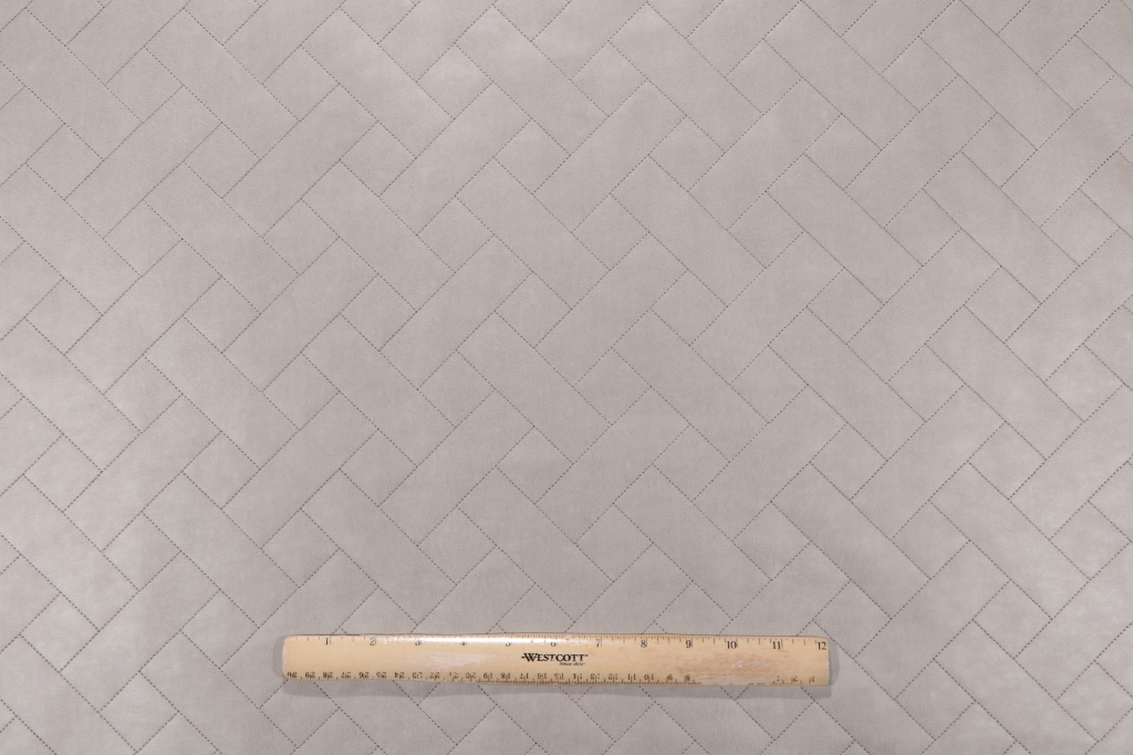 Sample of Mill Creek BaltimoreParquet Quilted Vinyl Upholstery Fabric