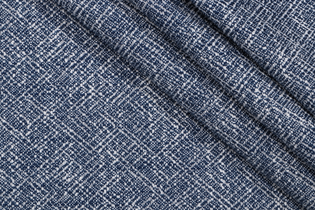 .88 Yards Crosshatch Woven Upholstery Fabric in Indigo
