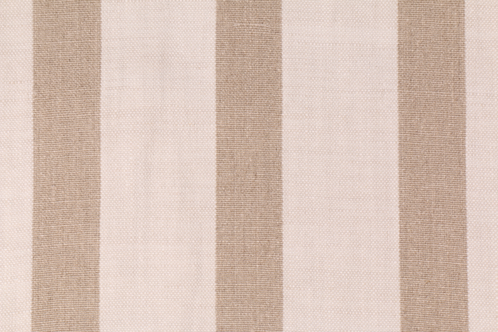 Woven Linen Stripe Decorator Fabric in Linen