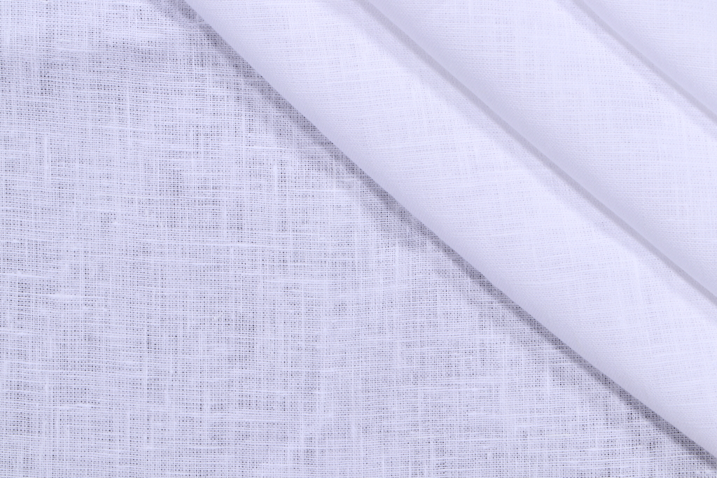 6.88 Yards Clara SemiSheer Linen Drapery Fabric in White
