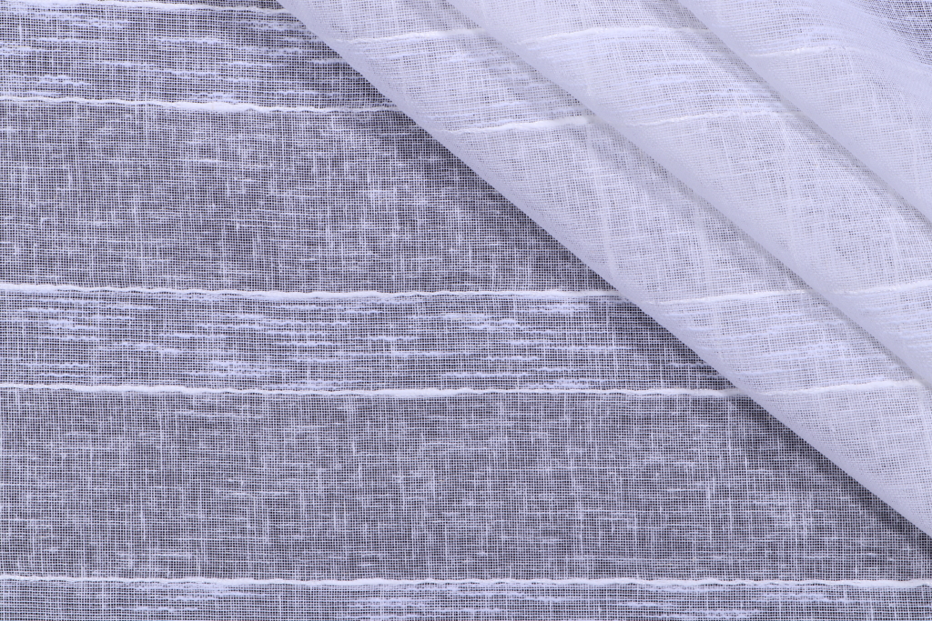 4 Yards Eugene Sheer Embroidered Drapery Fabric in White