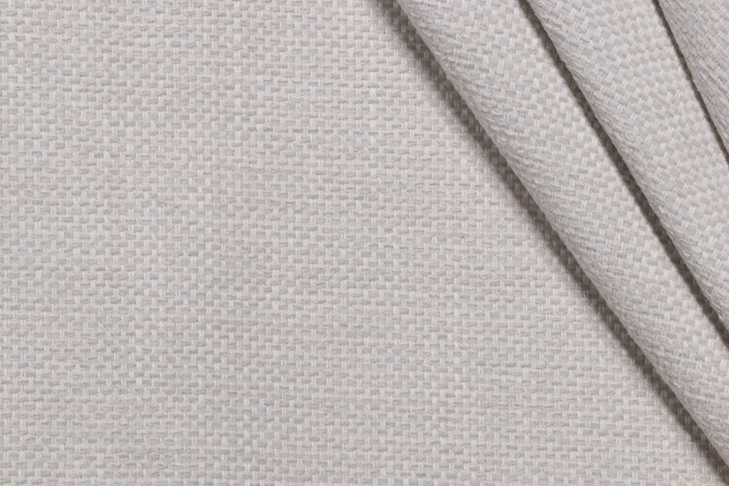 2 Yards Valdese Weavers Ashbee Woven Chenille Upholstery Fabric in Snow