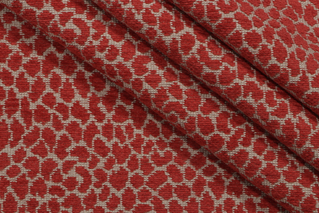 8.5 Yards Thibaut Tanzania Woven Chenille Upholstery Fabric in Red W7279