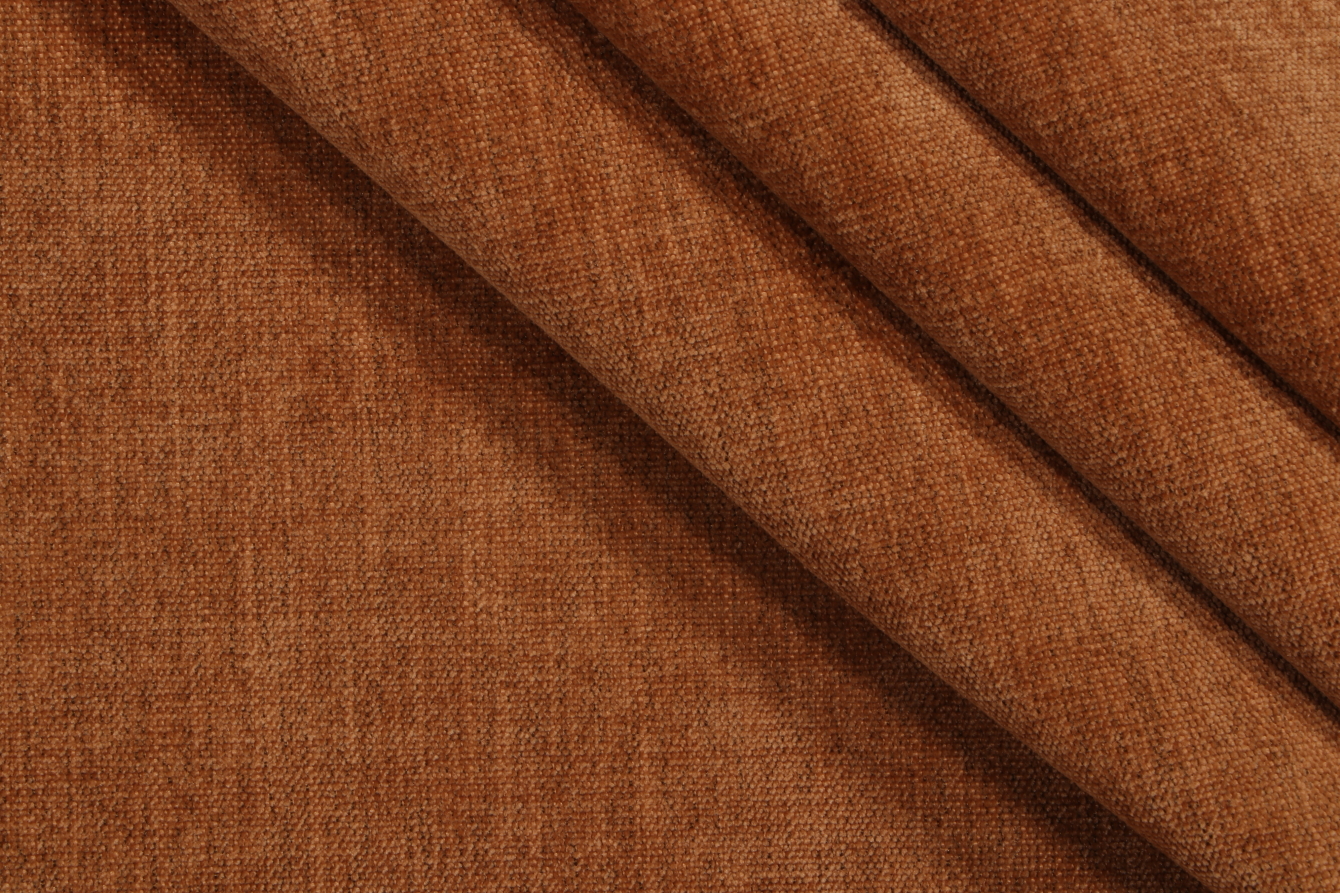 Crypton Bennett High Performance Chenille Upholstery Fabric in Copper