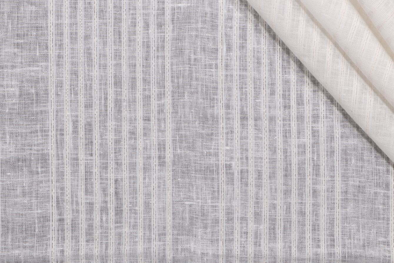 1.6 Yards Anna French Sheer Stripe Semi Sheer Linen Drapery Fabric in