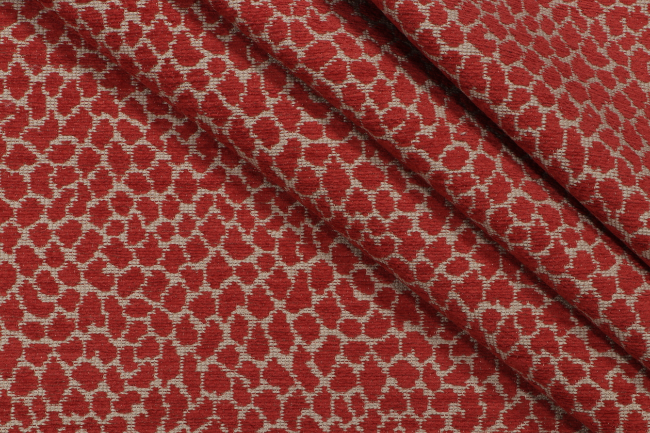 4.2 Yards Thibaut Tanzania Woven Upholstery Fabric in Red W7279