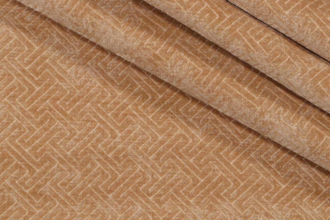 4 Yards Deleon Woven Chenille Upholstery Fabric in Honey