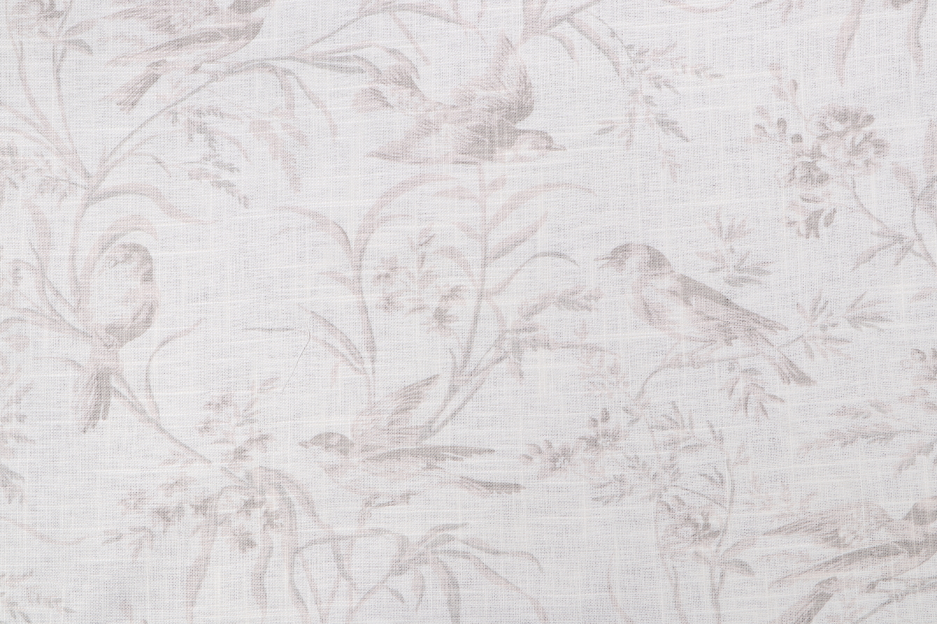 Fabricut French General Aviary Toile Printed Linen Blend Drapery Fabric