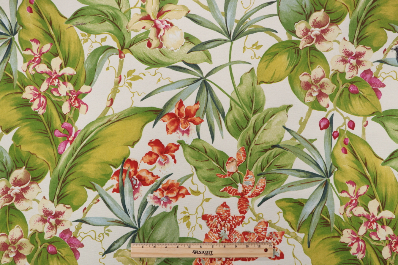 Tommy Bahama Paradise Point Printed Polyester Outdoor Fabric in Fresco