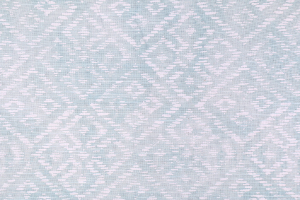 4.5 Yards Lacefield Nepal Printed Cotton Drapery Fabric in Mineral