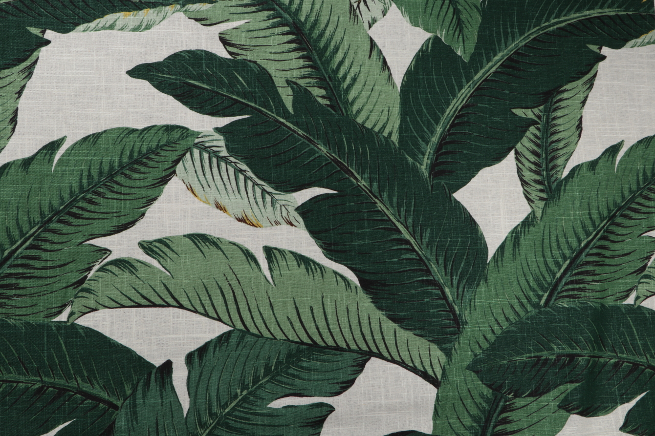 14.5 Yards Tommy Bahama Swaying Palms Printed Linen Blend Drapery