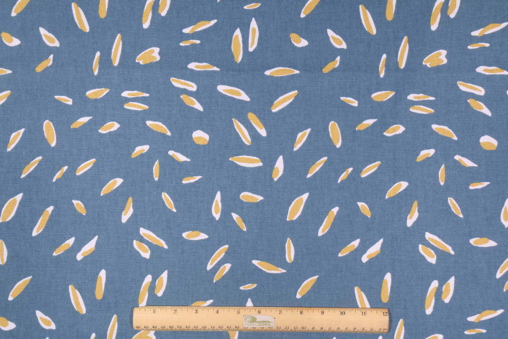 Robert Allen Lynx Geo Printed Cotton Drapery Fabric in Peacock by