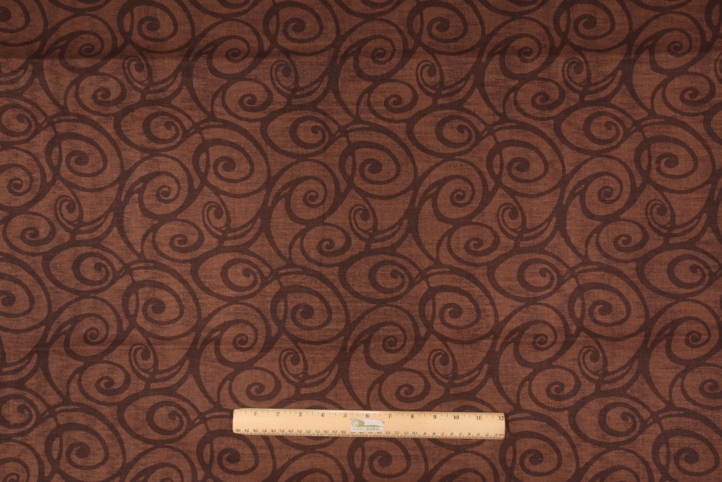 1.3 Yards Mill Creek Zamboni Printed Cotton Drapery Fabric in Maple