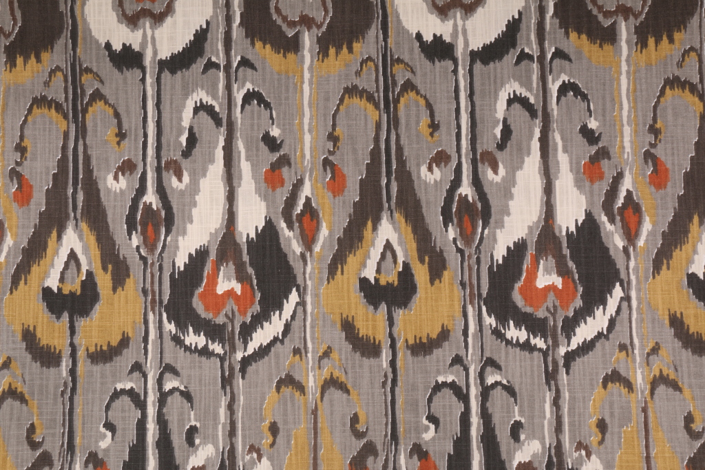 11.8 Yards Robert Allen Ikat Bands Printed Cotton Drapery Fabric in