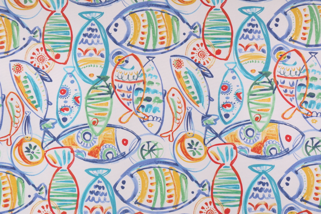 Richloom Cast Solarium Printed Polyester Outdoor Fabric in Seaside