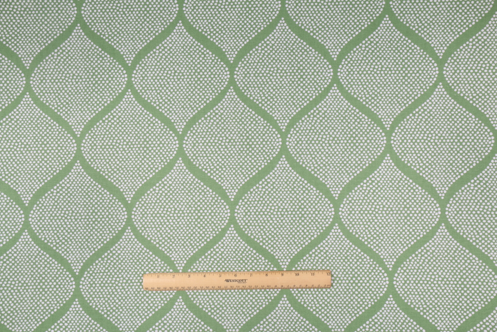 Robert Allen Madcap Cottage Mocambo Printed Cotton Drapery Fabric in Grass