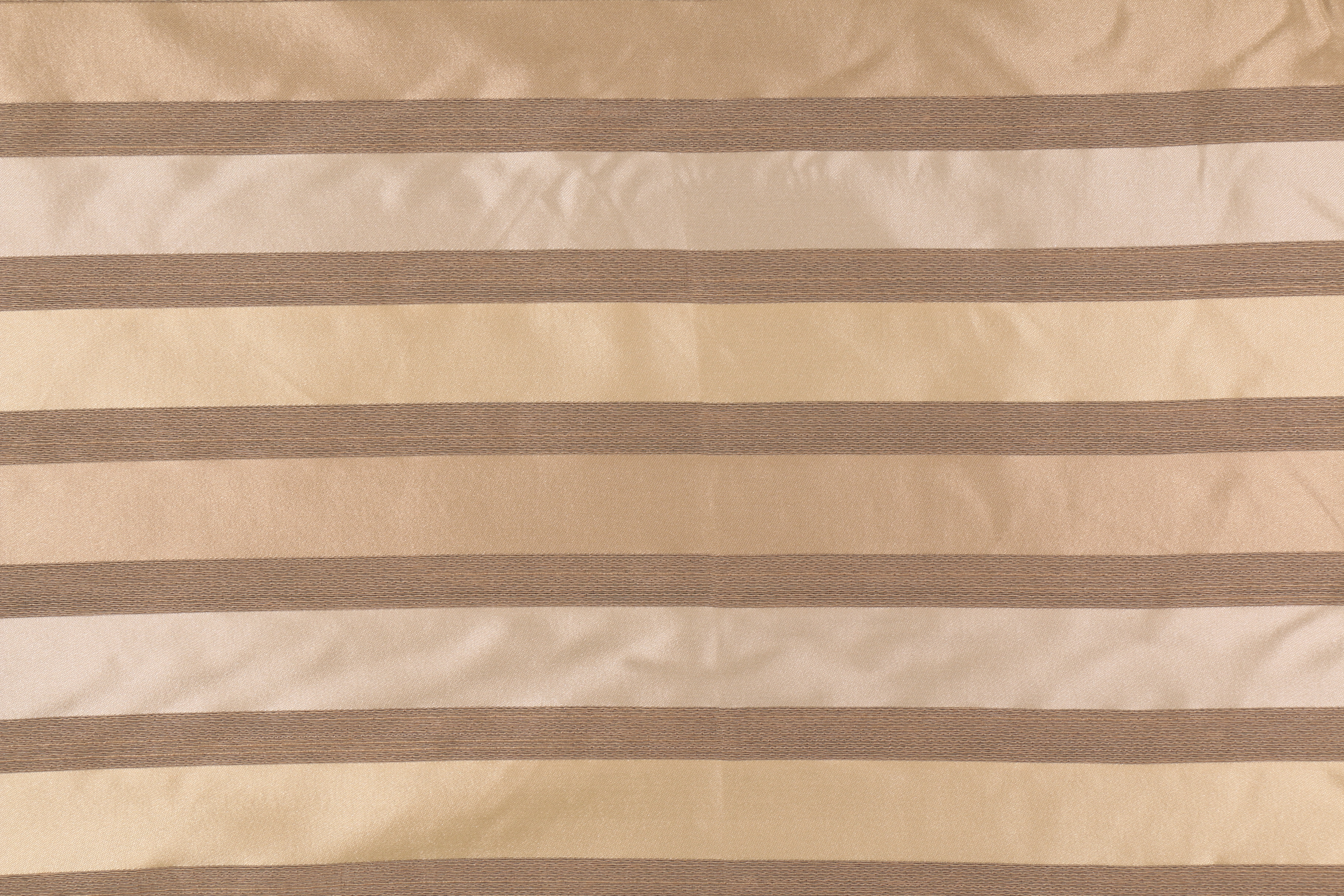 3 Yards Horizontal Stripe Silk Blend Sheer Drapery Fabric in Gold Leaf