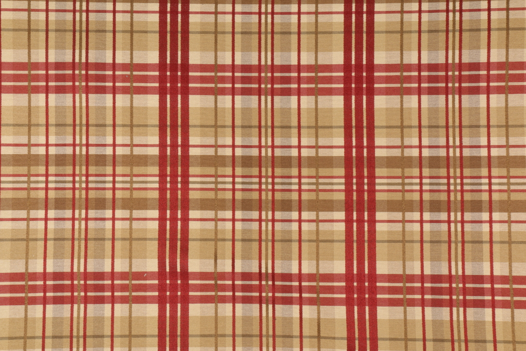 Waverly Pleasantville Woven Plaid Decorator Fabric in Antique