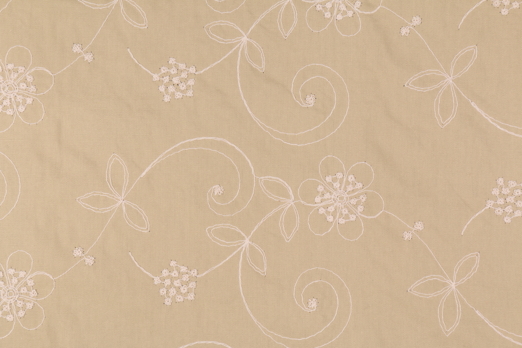 5 Yards Waverly Candlewicking Embroidered Cotton Decorator Fabric in Palm