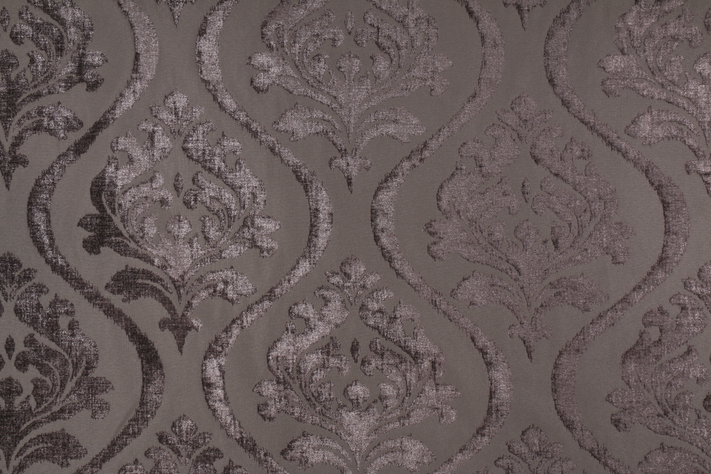 5.2 Yards Barriw M9220 Chenille Damask Upholstery Fabric in 5888 Gray