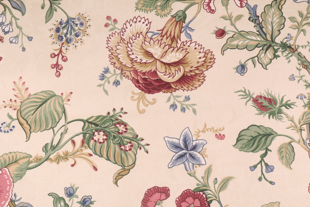 5 Yards Waverly Montague Printed Cotton Jacquard Drapery Fabric in