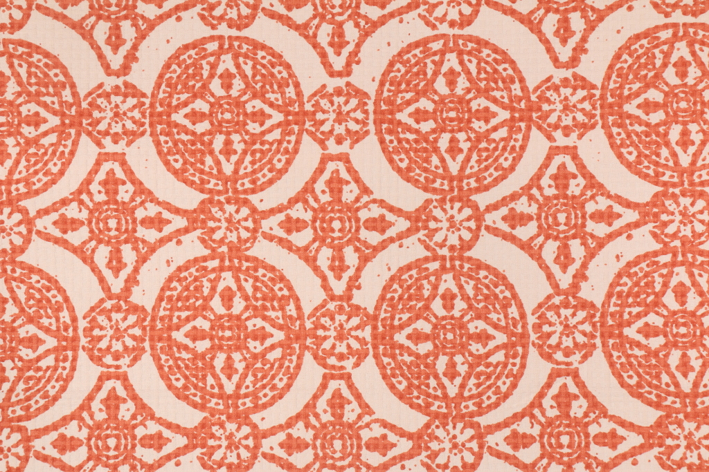 2 Yards Printed Cotton Matelasse Drapery Fabric