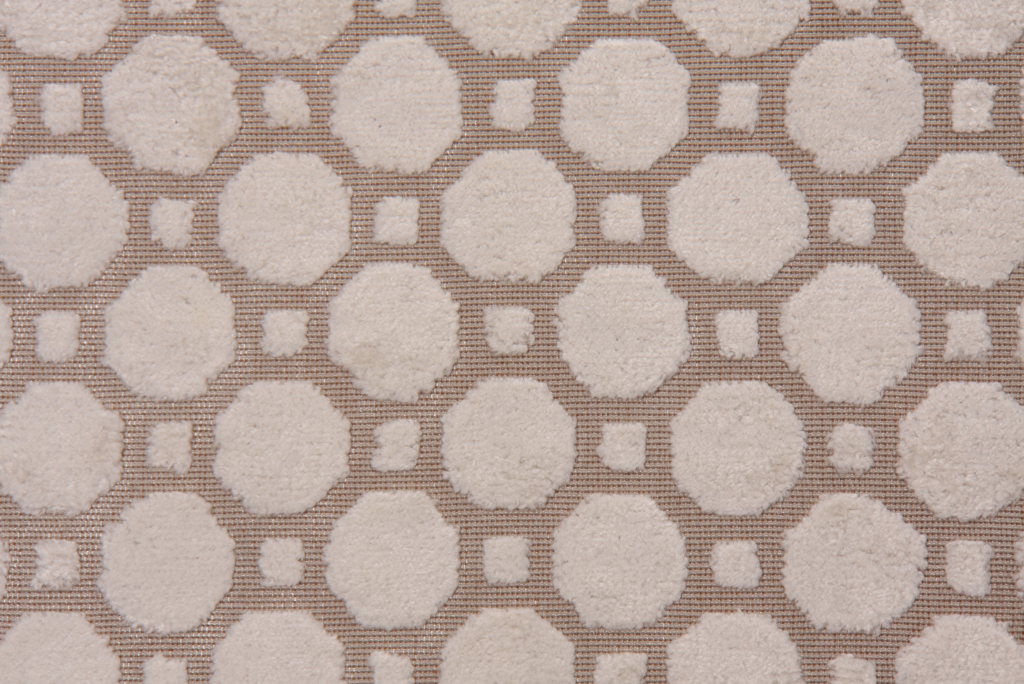 Robert Allen Velvet Geo Upholstery Fabric in Pearl