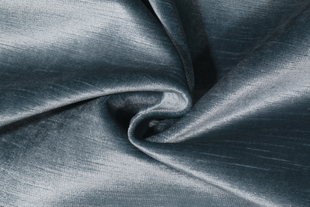 10.7 Yards Robert Allen Velvet Upholstery Fabric in Blue 244