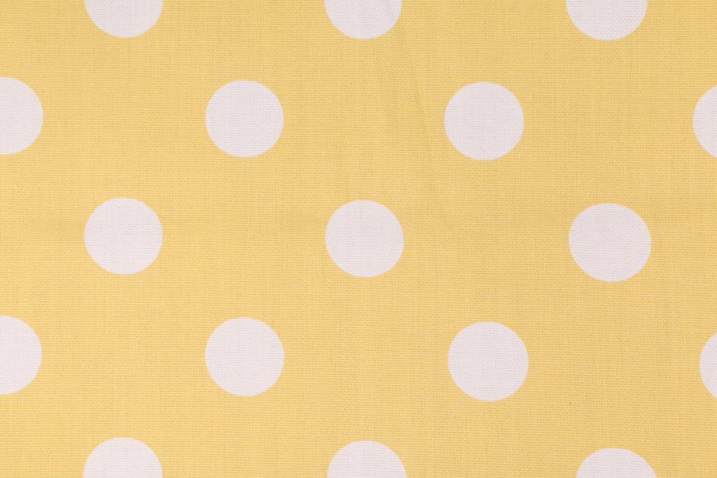 7 Yards Polka Dot Printed Poly Outdoor Fabric in yellow