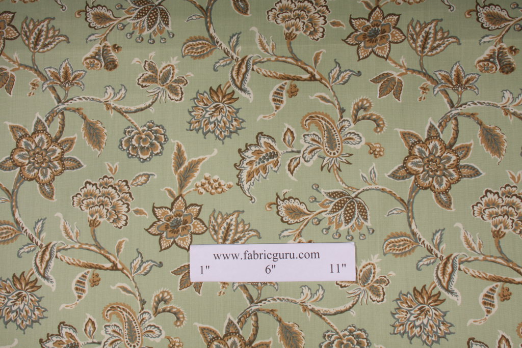 Robert Allen Mandele Bay Printed Polyester Outdoor Fabric in Spa