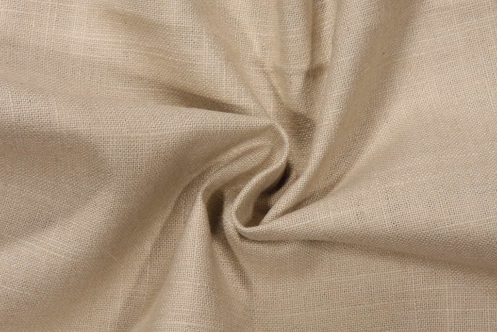 Robert Allen Linen Slub Drapery Fabric in Twine