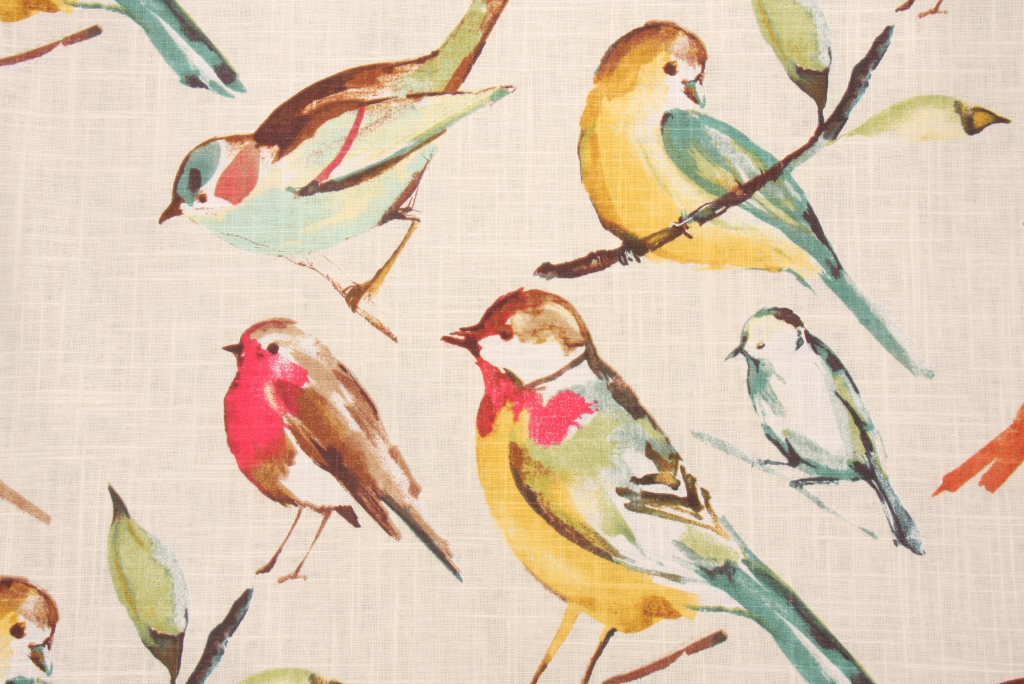 Richloom Platinum Collection Birdwatcher Printed Linen Blend Drapery