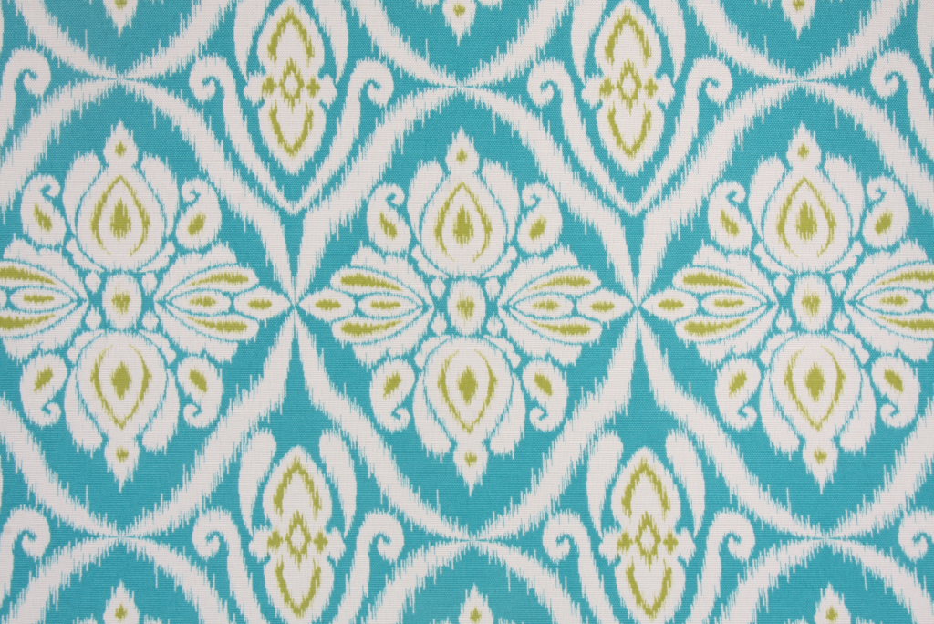 Jaipur Printed Poly Outdoor Fabric in Peacock