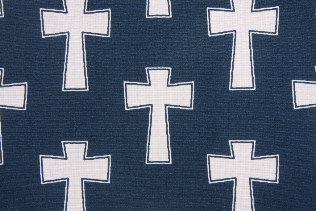 Premier Prints Cross Printed Poly Outdoor Fabric in Oxford