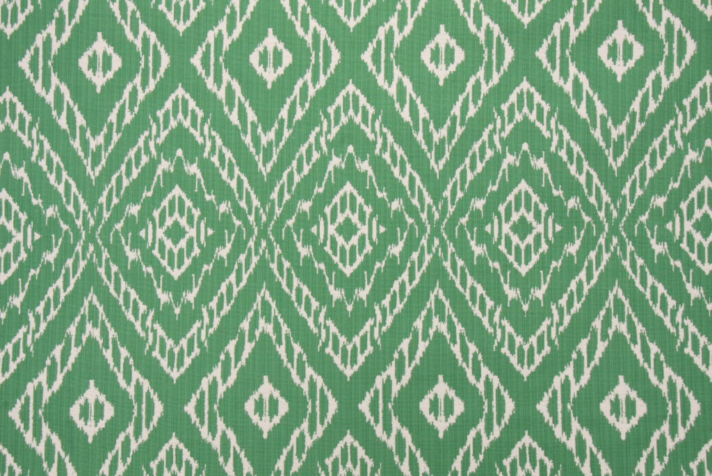 Robert Allen Strie Ikat Upholstery Fabric in Malachite