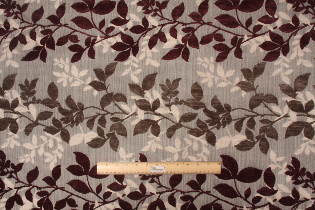 M8994 Chenille Tapestry Upholstery Fabric in Mulberry