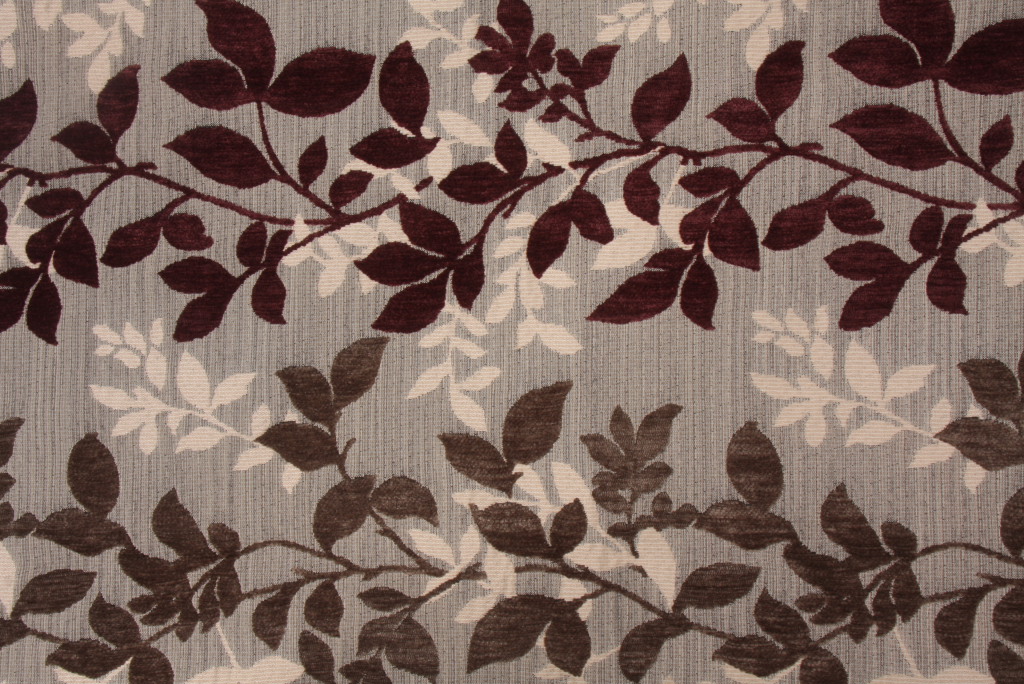 M8994 Chenille Tapestry Upholstery Fabric in Mulberry