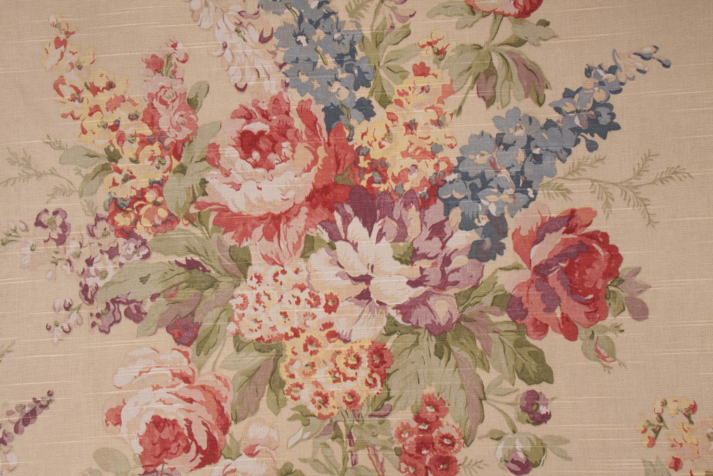 Fabric by the Yard Portfolio Floral Printed Cotton Drapery Fabric in Vintage 11.95 per yard