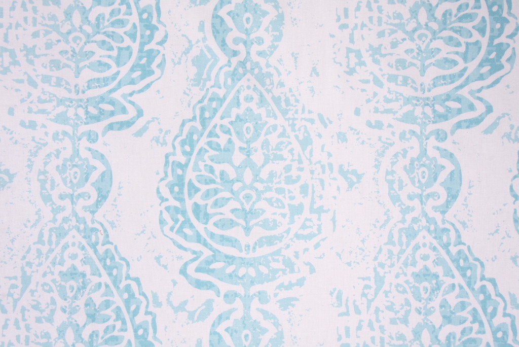 Premier Prints Manchester Printed Cotton Drapery Fabric in Coastal Blue
