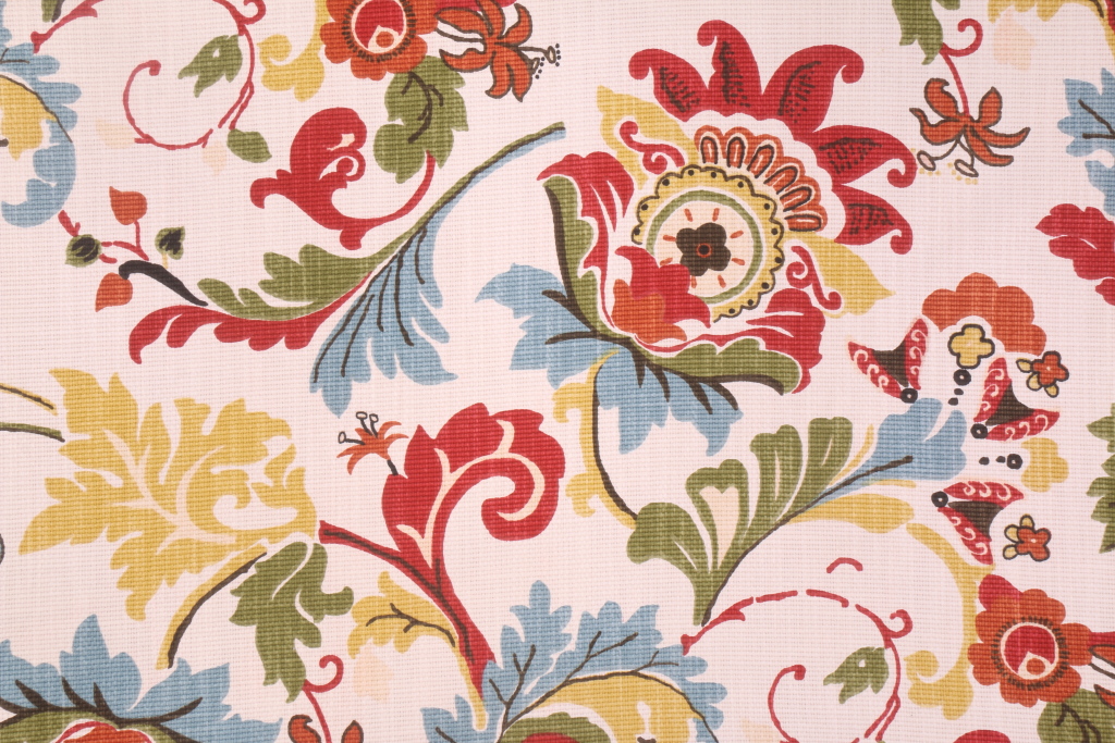 Fabric by the Yard Richloom Campione Printed Cotton Decorator Fabric