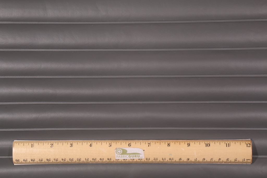 Cruiser Gray Marine Vinyl Upholstery Fabric PleatedQuilted