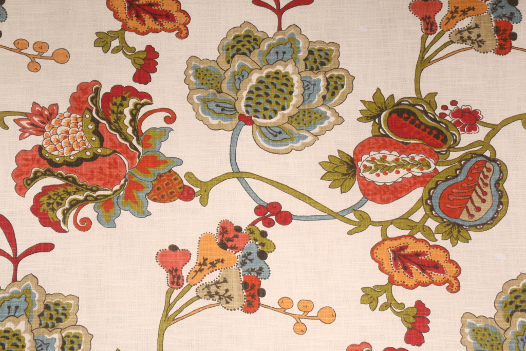 Fabric by the Yard Richloom Leopold Printed Cotton Drapery Fabric in