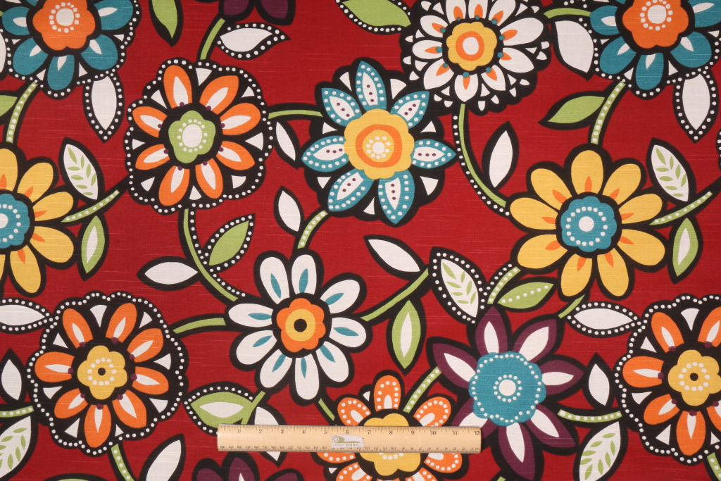 4 7 Yards Richloom Wizard Printed Cotton Drapery Fabric In Graffiti