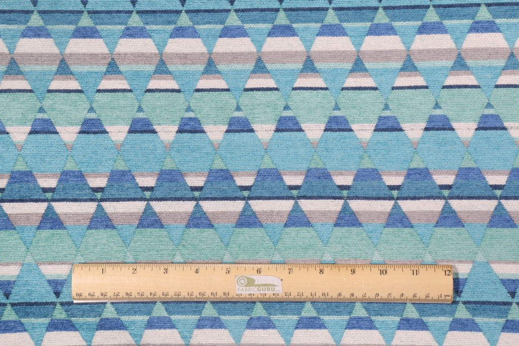 Richloom Whitley Chenille Tapestry Upholstery Fabric in Sapphire