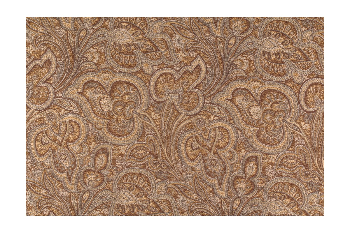 Robert Allen Paisley Fleur Tapestry Upholstery Fabric in Nutmeg