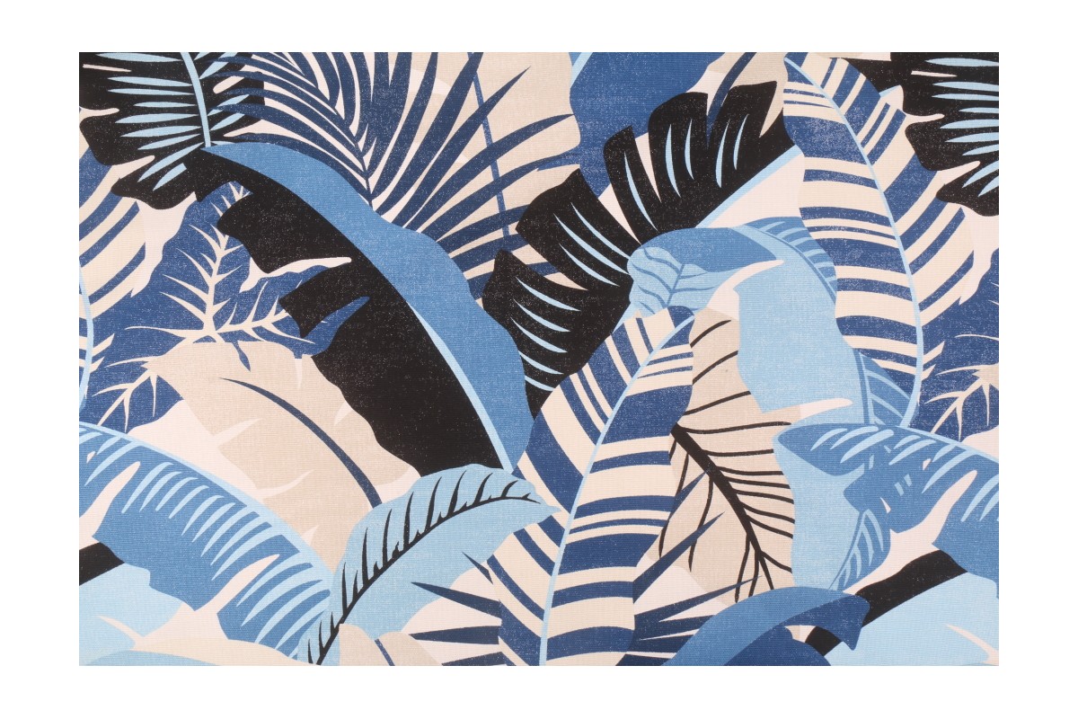 Tommy Bahama Palma Linda Printed Cotton Drapery Fabric in Azul